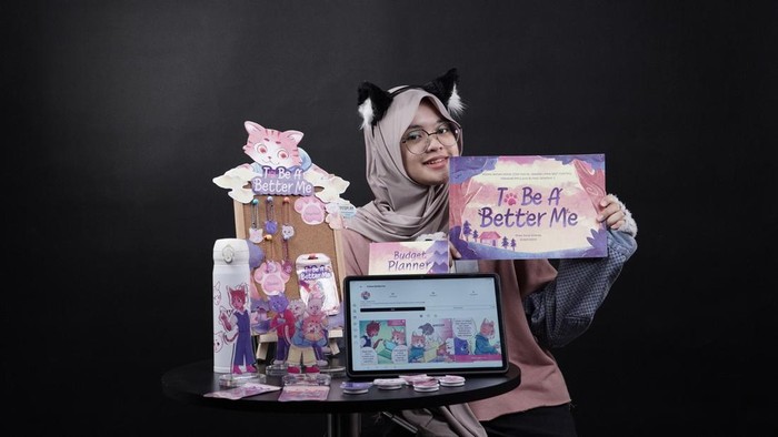 Ghea Sonja, Mahasiswa DKV Universitas Dinamika kreator komik digital bertajuk ‘To Be a Better Me’.