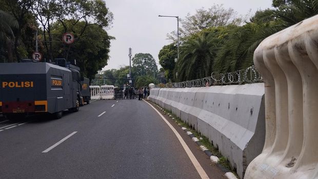 Kondisi di depan KPU RI jelang demo hari ini