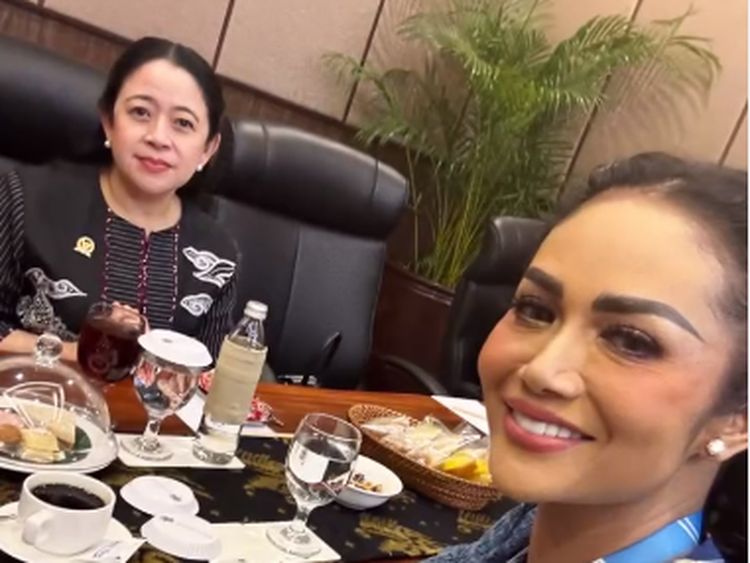 Krisdayanti Makan Bareng Puan Maharani dan Blusukan ke Pasar