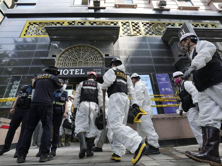 Penampakan Hotel 9 Lantai di Korea Selatan yang Terbakar