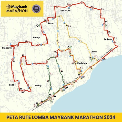 Peta Jalur perlombaan lari internasional Maybank Marathon 2024. (Dok. Panitia Maybank Marathon 2024)