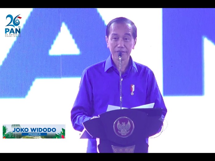 Presiden Joko Widodo (Jokowi) di Kongres ke-6 PAN (screenshot YouTube PAN TV)