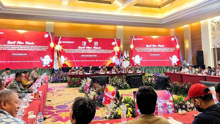 Rapat KPU DKI Penetapan Kursi DPRD
