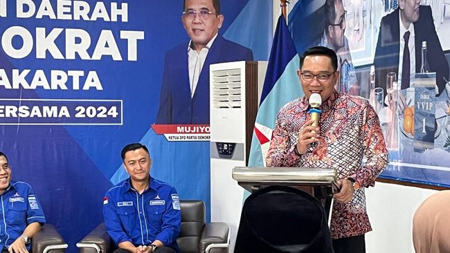 Ridwan Kamil di Demokrat DKI (Rumondang/detikcom)