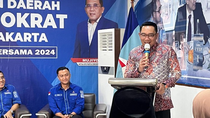 Ridwan Kamil di Demokrat DKI (Rumondang/detikcom)