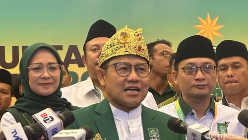 Muhaimin Iskandar di Muktamar PKB, Nusa Dua, Bali, Sabtu (24/8/2024).