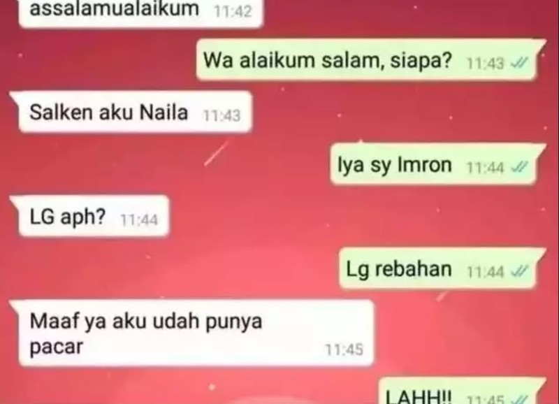 Kumpulan chat ngajak kenalan berikut ini jatuhnya cringe, tapi bikin nyengir sendiri. Coba cek sendiri, baru kasih pendapatmu di kolom komentar.