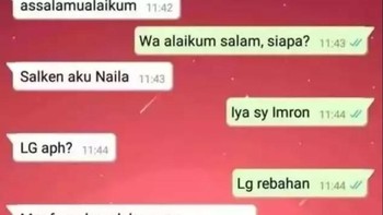 Ini kayaknya sempat perang batin, mau selingkuh apa tetap setia. Foto: X/txtdariwhatsap