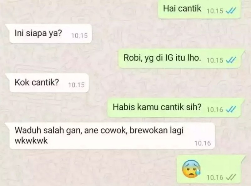 Kumpulan chat ngajak kenalan berikut ini jatuhnya cringe, tapi bikin nyengir sendiri. Coba cek sendiri, baru kasih pendapatmu di kolom komentar.