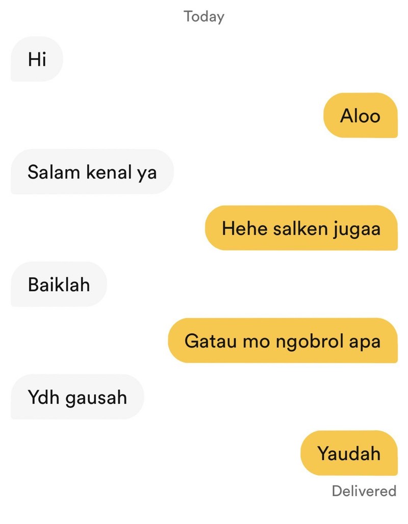Kumpulan chat ngajak kenalan berikut ini jatuhnya cringe, tapi bikin nyengir sendiri. Coba cek sendiri, baru kasih pendapatmu di kolom komentar.