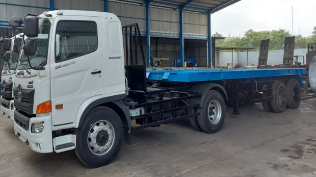 Flatbed trailer.