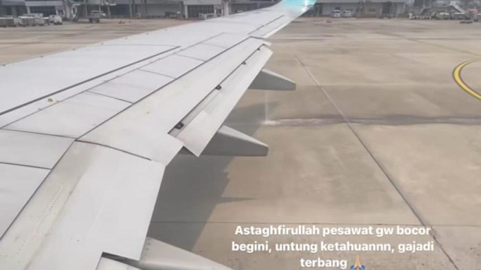 Kebocoran bahan bakar di pesawat Garuda Indonesia yang dinaiki Kunto Aji.