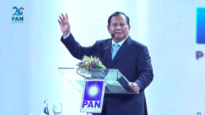 Ketum Gerindra, Prabowo Subianto, mengatakan tak benci atau dendam diberi nilai 11. Dia mengatakan Indonesia butuh pemimpin yang rukun dan bekerja sama. (YouTube PAN TV)