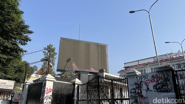 Kondisi gedung DPRD Jabar, Sabtu (24/8/2024) pagi