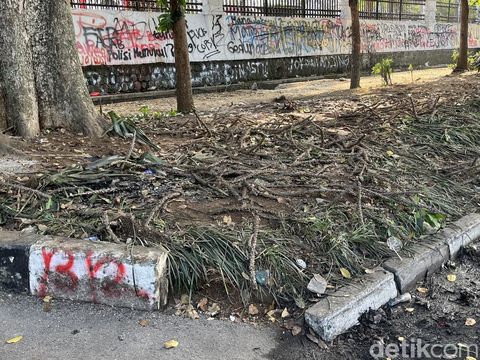 Kondisi gedung DPRD Jabar, Sabtu (24/8/2024) pagi