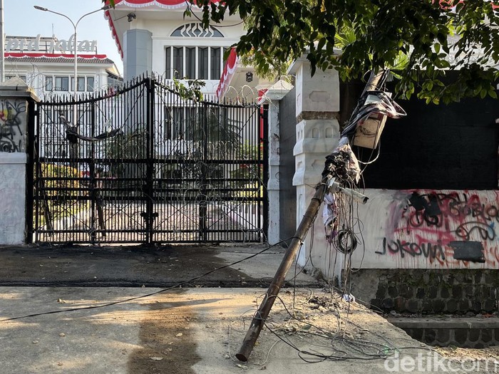 Kondisi gedung DPRD Jabar, Sabtu (24/8/2024) pagi