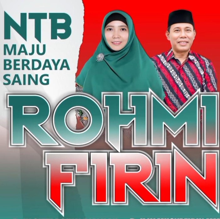 Pasangan calon gubernur-wakil gubernur NTB Sitti Rohmi Djalillah-Musyafirin di Pilgub NTB 2024. (Foto: Relawan Rohmi-Firin)