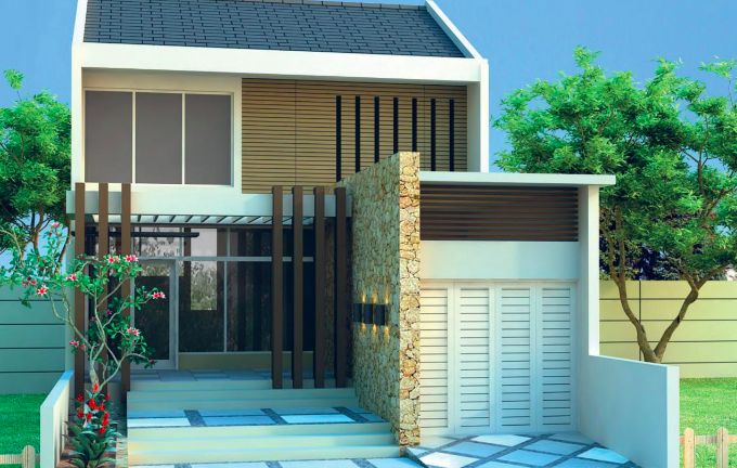Rumah mungil dua lantai