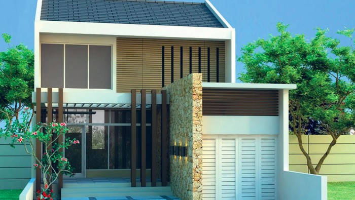 Rumah mungil dua lantai