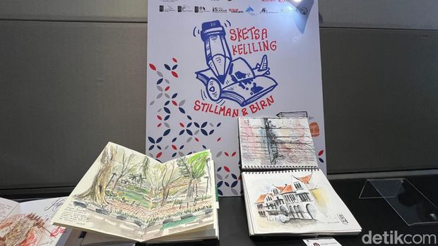 Sejumlah komunitas sketsa menggelar pameran bertajuk 'Sketsa Nusantara'. Pameran itu terinspirasi dari filosofi bangsa, Bhinneka Tunggal Ika. (Rumondang/detikcom)