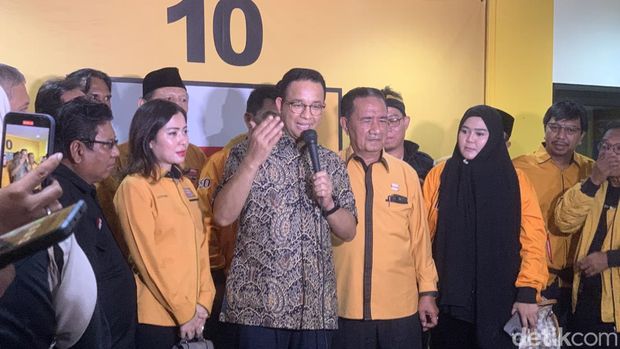 Anies Baswedan di DPD Hanura Jakarta