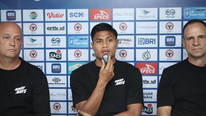 Bek PSS Sleman, Fachruddin Aryanto saat jumpa pers jelang lawan Semen Padang, Minggu (25/8/2024).