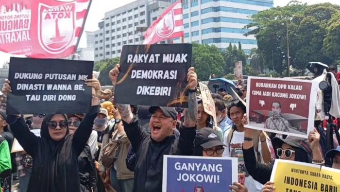 Ganjarist ikut demo menolak revisi UU Pilkada (dok istimewa)