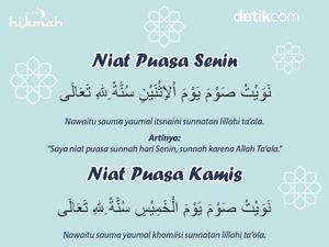 Niat Puasa Senin Kamis dan Doa Berbuka: Arab, Latin, Artinya