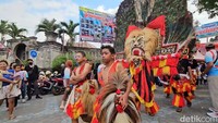 Kirab Kebangsaan di halaman Sriwrdari, Minggu (25/8/2024).