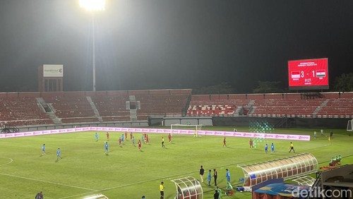 Laga Indonesia U-17 vs India di Stadion I Wayan Dipta, Gianyar, Bali, Minggu (25/8/2024).