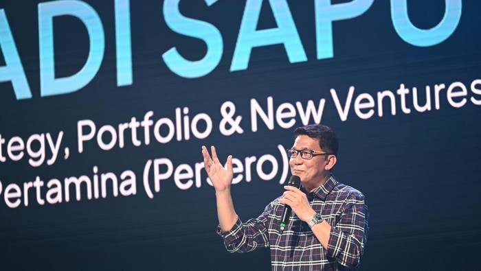 Direktur Strategi, Portofolio, dan Pengembangan Usaha Pertamina Salyadi Saputra dalam gelaran Pertamina Creativepreneur Summit 2024,