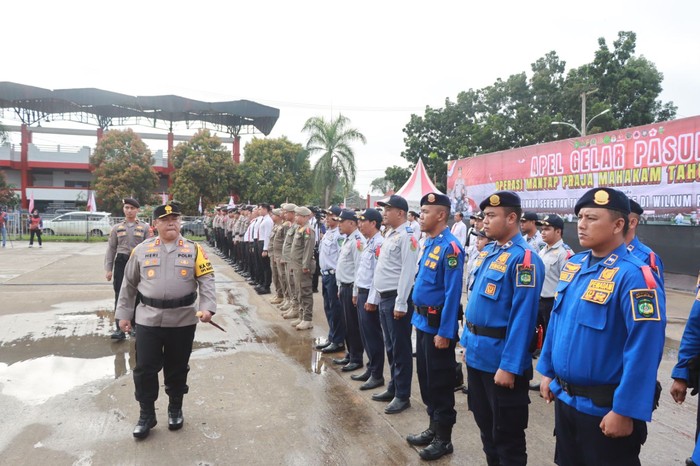 Siap Amankan Pilkada, Polres Kukar Gelar Apel Praja Mahakam 2024-2025
