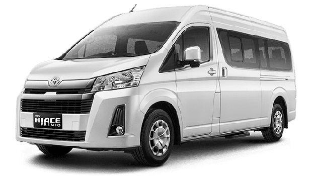 Toyota Hiace merupakan mobil yang sering digunakan untuk mengangkut penumpang dalam jumlah banyak.