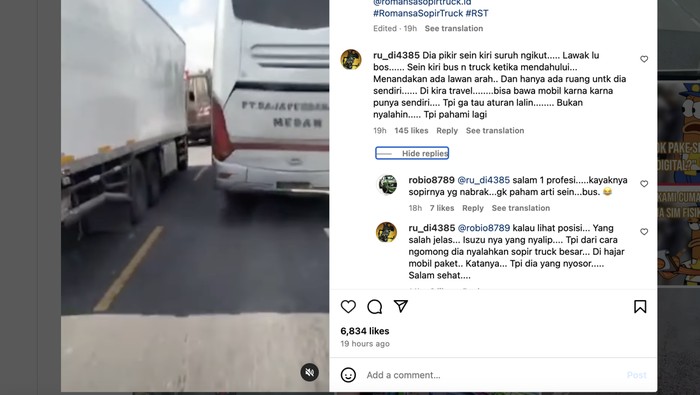 Truk kecelakaan gegara sopir tak paham kode lampu sein bus