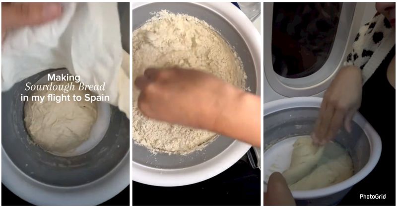 TikToker Nekat Bikin Roti Sourdough dalam Penerbangan Pesawat