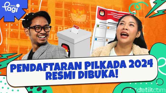Detik Pagi edisi Selasa, 27 Agustus 2024 membahas Pendaftaran Pilkada 2024 Resmi Dibuka!