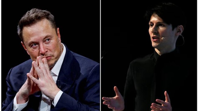 Elon Musk dan Pavel Durov