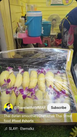 penjual smoothies durian cantik di Thailand