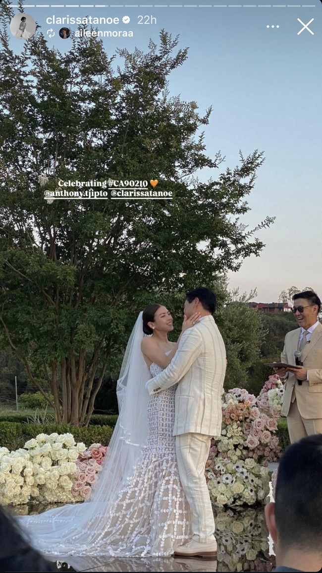 Clarissa Tanoesoedibjo baru saja resmi menikah dengan pengusaha muda Anthony Tjiptodihardjo. Keduanya menikah pada Sabtu (24/8/24) di Amerika Serikat. Foto: Instagram/@clarissatanoe