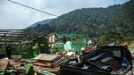 Penampakan Lapak PKL Puncak Rata dengan Tanah Usai Ditertibkan
