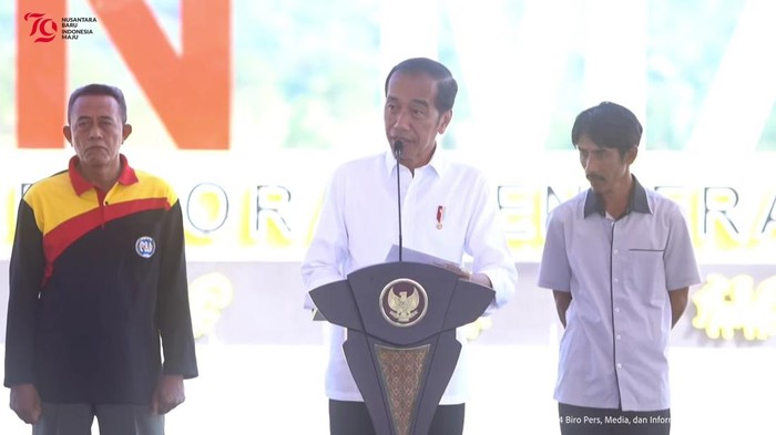 Presiden Jokowi meresmikan Bendungan Margatiga, di provinsi Lampung