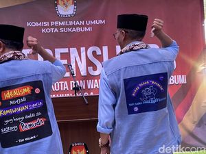 Berompi Kutipan Tan Malaka, Fahmi-Dida Daftar KPU Kota Sukabumi