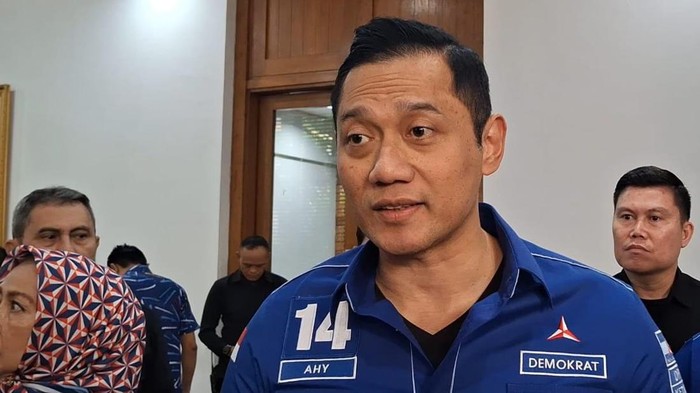 Ketum Partai Demokrat, Agus Harimurti Yudhoyono (AHY), di kantor DPP Demokrat, Jakarta Pusat, Selasa (27/8/2024).