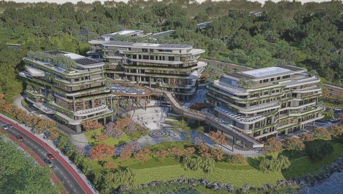Desain Gedung Kemenko 4 di IKN