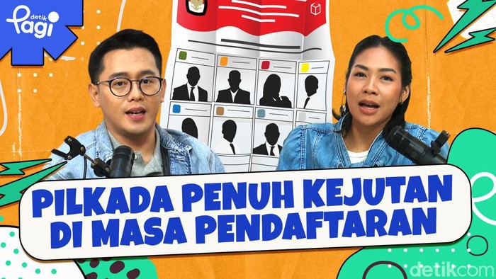 Detik Pagi edisi Rabu, 28 Agustus 2024 membahas Pilkada Penuh Kejutan di Masa Pendaftaran.
