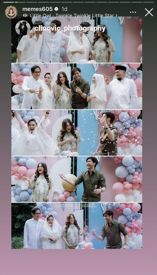 Tampil cantik mengenakan dress bunga berwarna hijau senada dengan suaminya, baby bump di perut Vicy sudah jelas terlihat. Diketahui beberapa bulan lagi istri Kevin Aprilio itu memang akan segera melahirkan. Foto: Instagram/@kevinaprilio