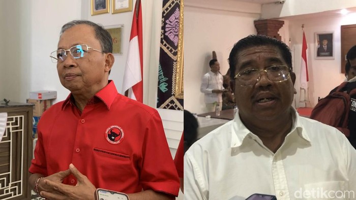 Kolase Wayan Koster dan Putu Agus Suradnyana. (Foto: detikBali)