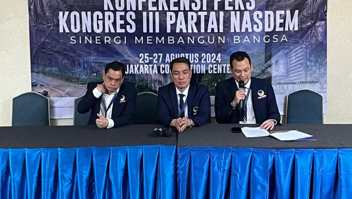 Konferensi pers NasDem (Anggi/detikcom)