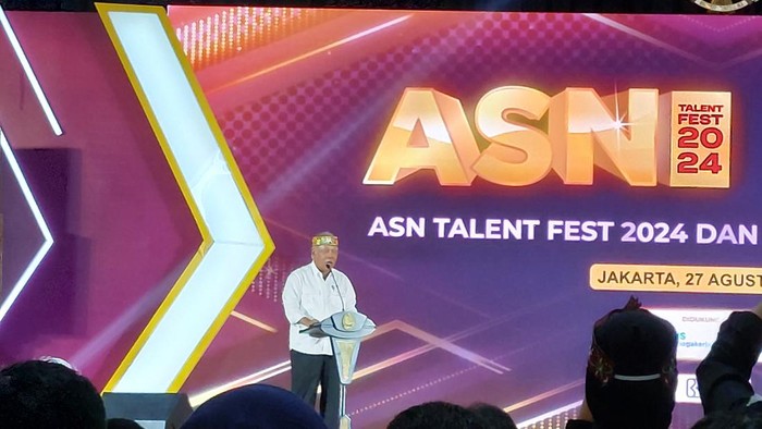 Menteri PUPR Basuki Hadimuljono di acara ASN Talent Fest 2024 dan Anugerah ASN 2023