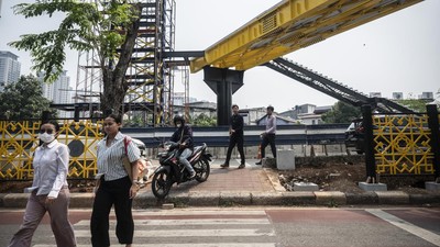 Penampakan Proyek JPO Berkonsep Modern di Sunter Barat